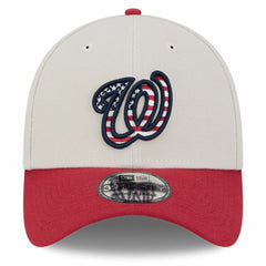 Washington Nationals New Era 2024 Fourth of July 39THIRTY Flex Hat - Khaki/Red Hats