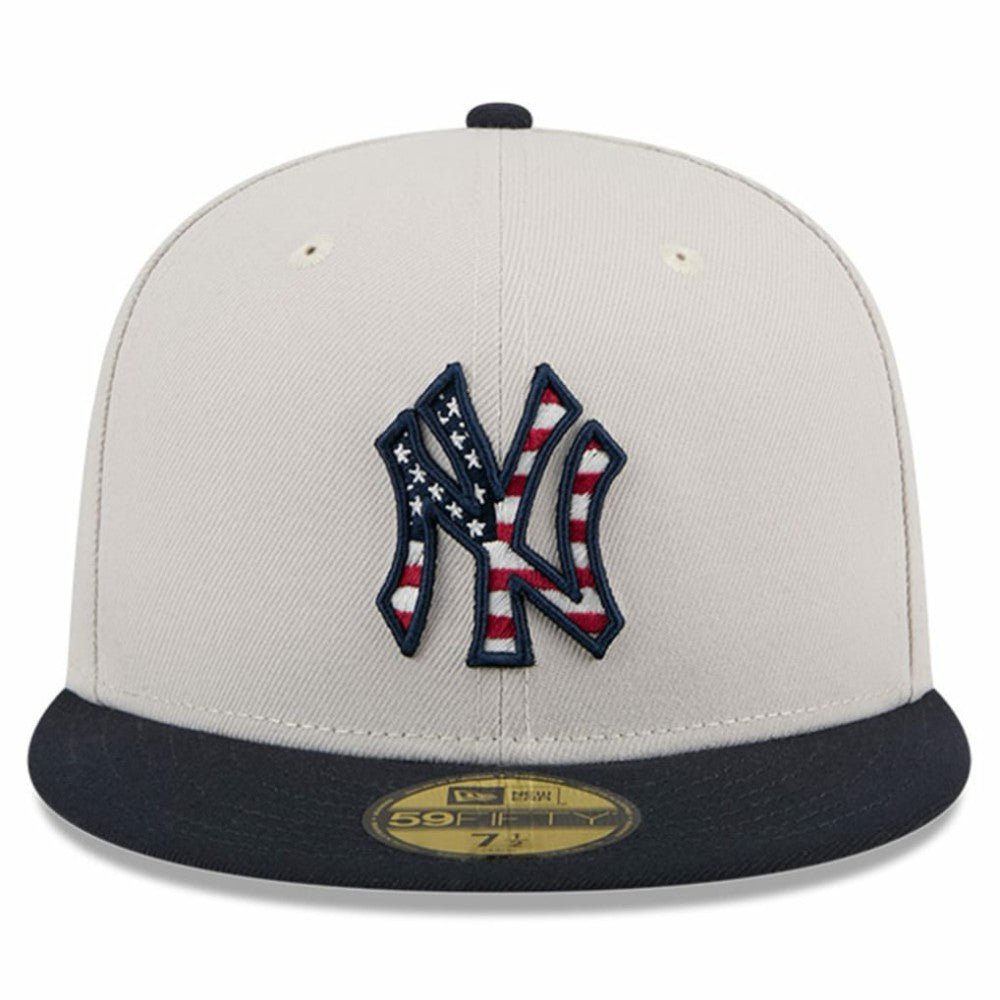 New York Yankees New Era 2024 Fourth of July 59FIFTY Fitted Hat - Khaki/Black Hats