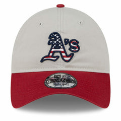 Athletics New Era 2024 Fourth of July 9TWENTY Adjustable Hat - Khaki/Red Hats