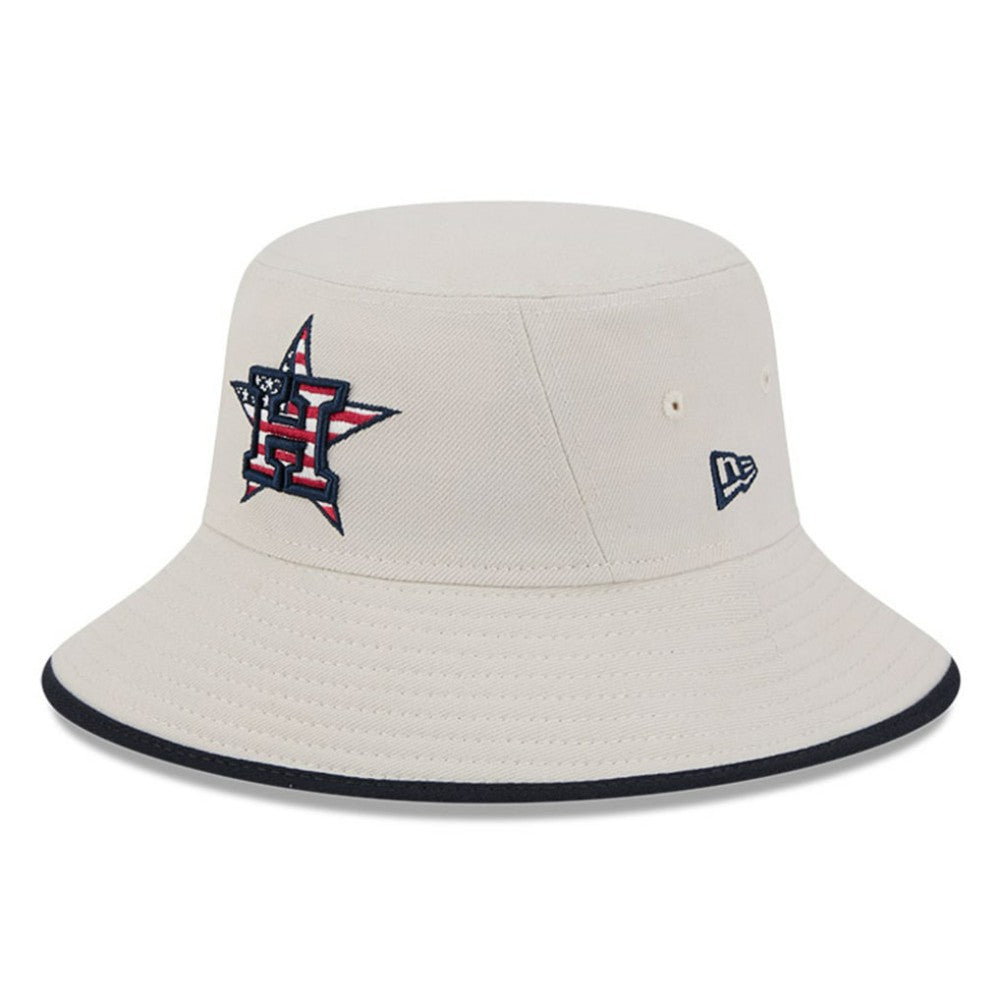 Houston Astros New Era 2024 Fourth of July Bucket Hat - Khaki Hats