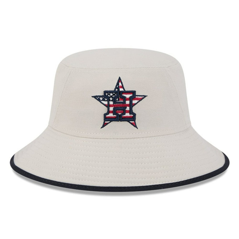 Houston Astros New Era 2024 Fourth of July Bucket Hat - Khaki Hats