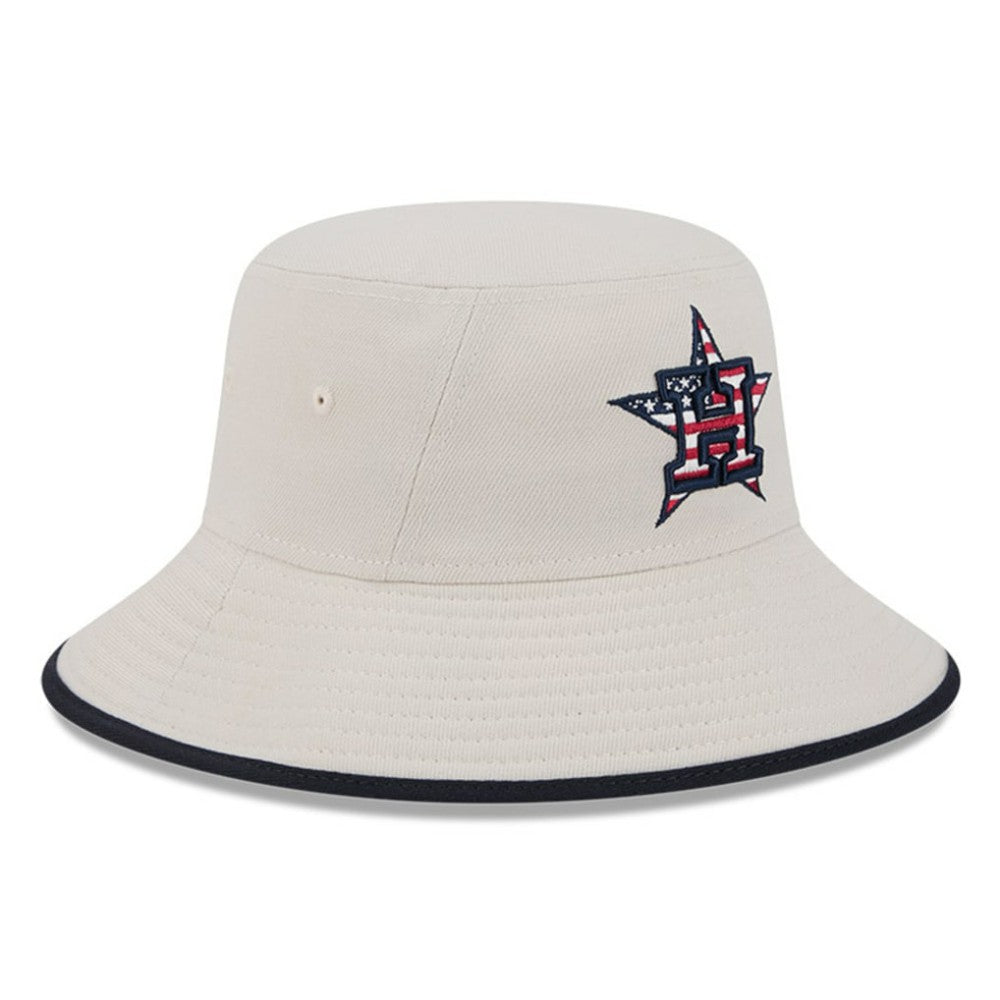 Houston Astros New Era 2024 Fourth of July Bucket Hat - Khaki Hats