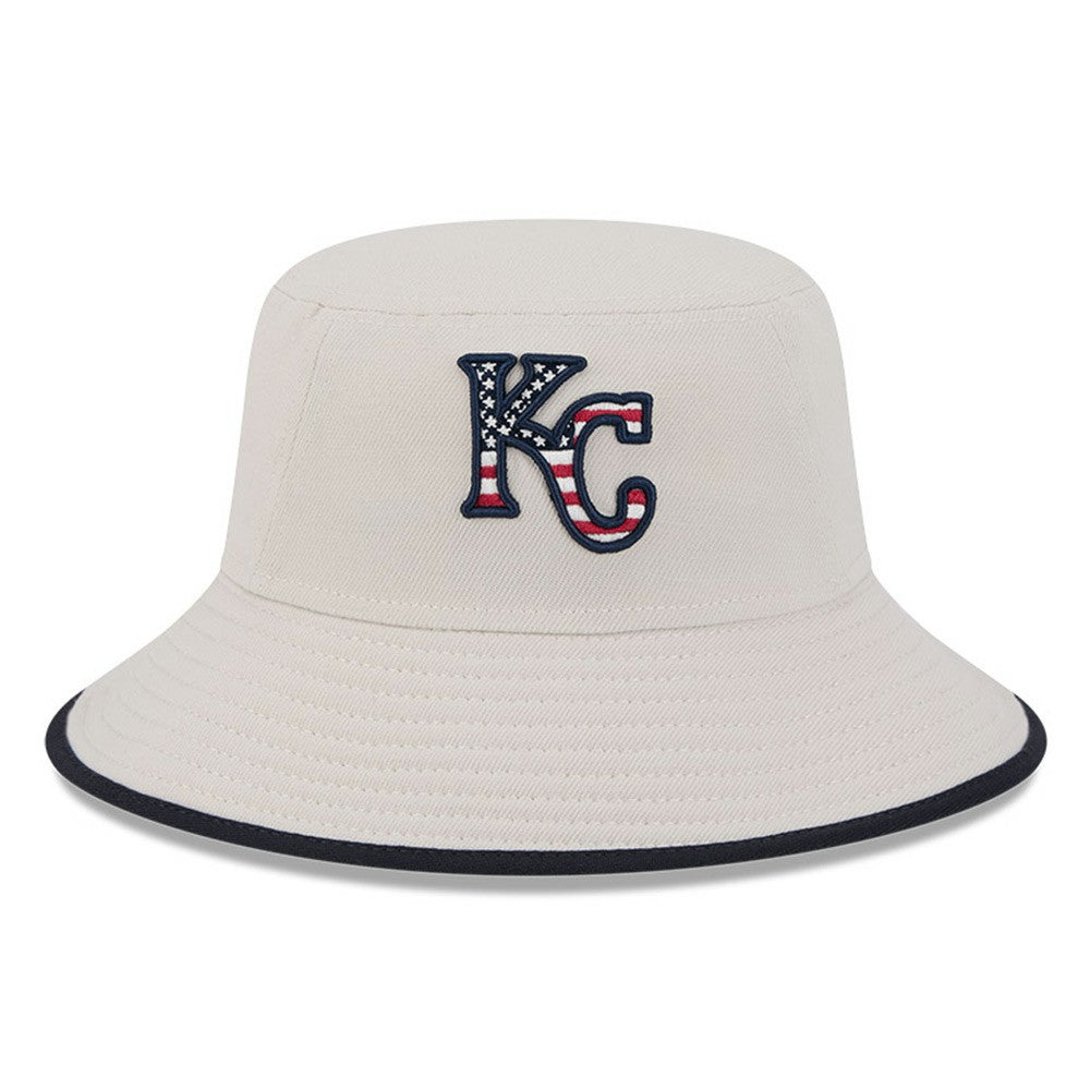 Kansas City Royals New Era 2024 Fourth of July Bucket Hat - Khaki Hats