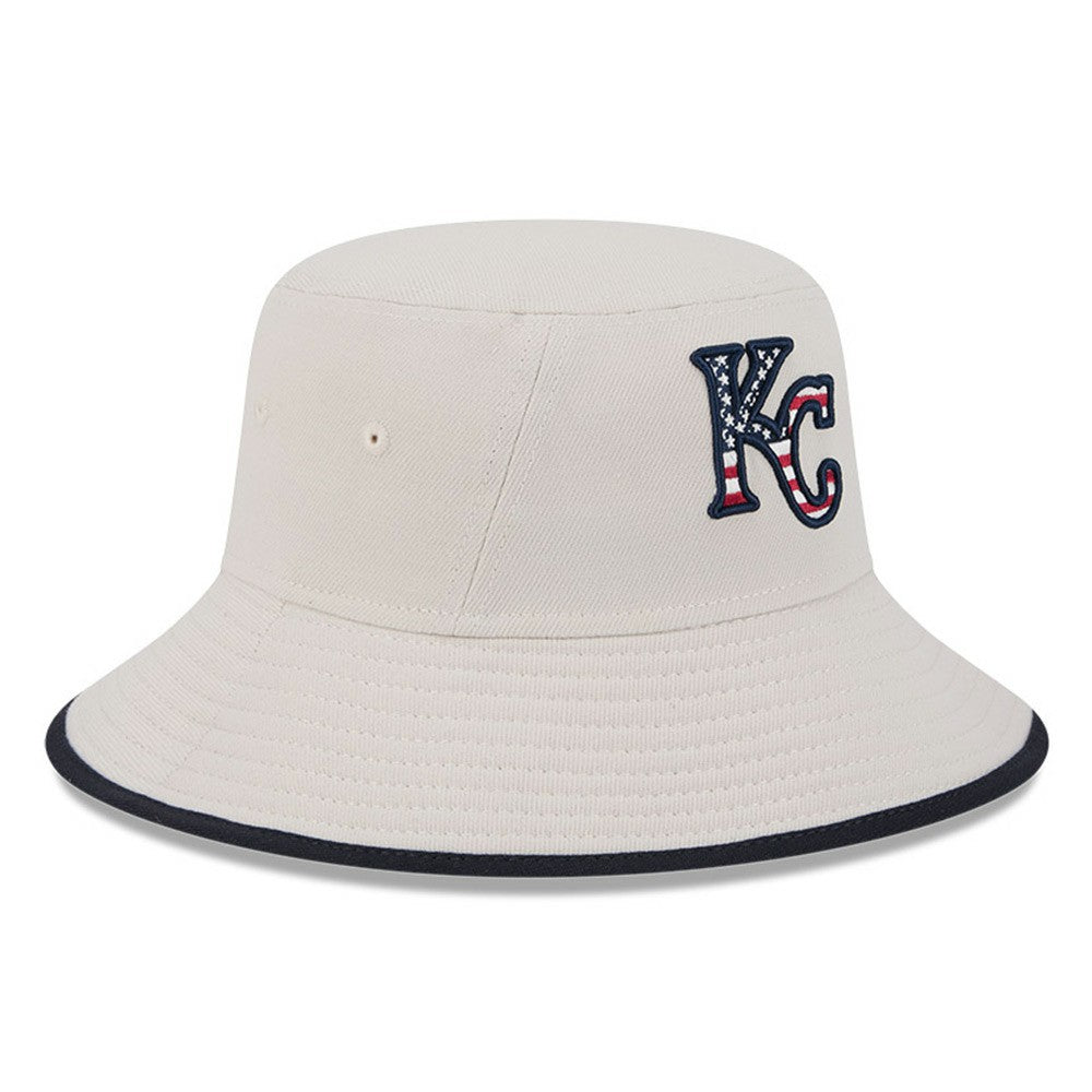 Kansas City Royals New Era 2024 Fourth of July Bucket Hat - Khaki Hats