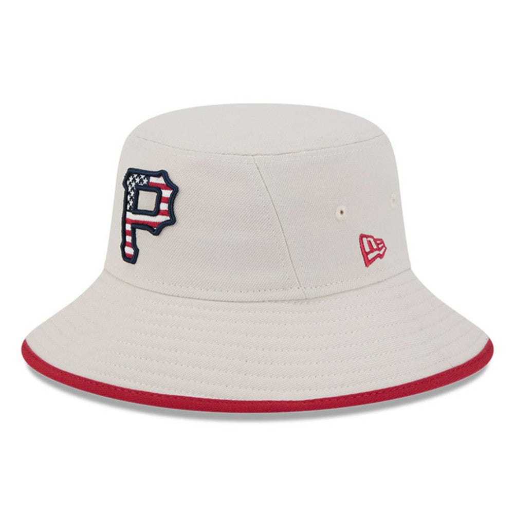 Pittsburgh Pirates New Era 2024 Fourth of July Bucket Hat - Khaki Hats