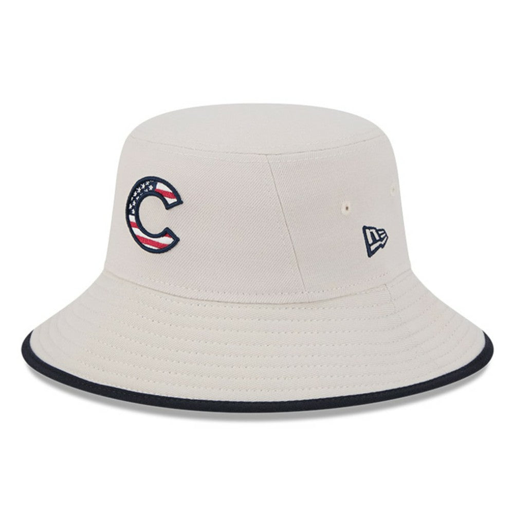 Chicago Cubs New Era 2024 Fourth of July Bucket Hat - Khaki Hats