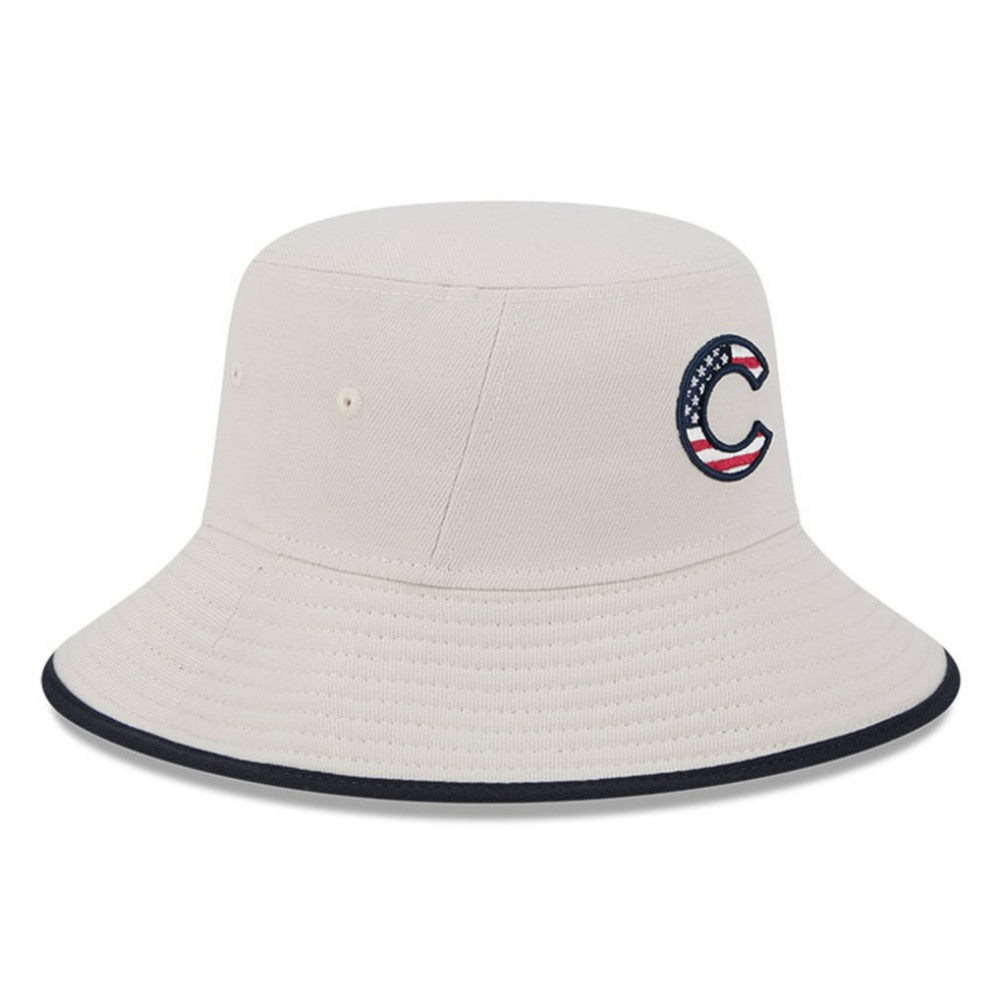 Chicago Cubs New Era 2024 Fourth of July Bucket Hat - Khaki Hats
