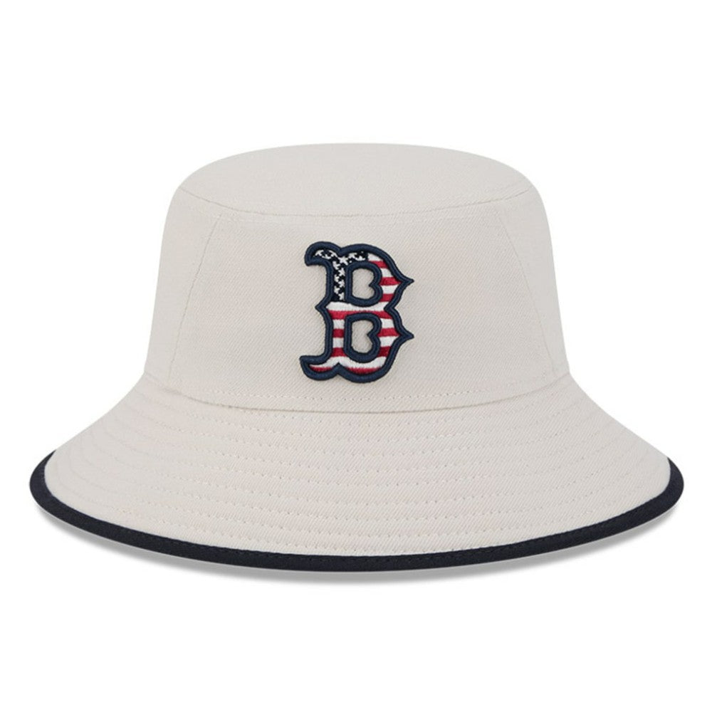 Boston Red Sox New Era 2024 Fourth of July Bucket Hat - Khaki Hats