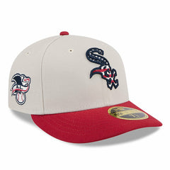 Chicago White Sox New Era 2024 Fourth of July Low Profile 59FIFTY Fitted Hat - Khaki/Red Hats