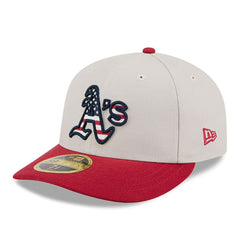 Athletics New Era 2024 Fourth of July Low Profile 59FIFTY Fitted Hat - Khaki/Red Hats