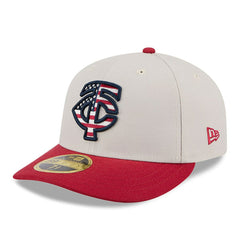 Minnesota Twins New Era 2024 Fourth of July Low Profile 59FIFTY Fitted Hat - Khaki/Red Hats