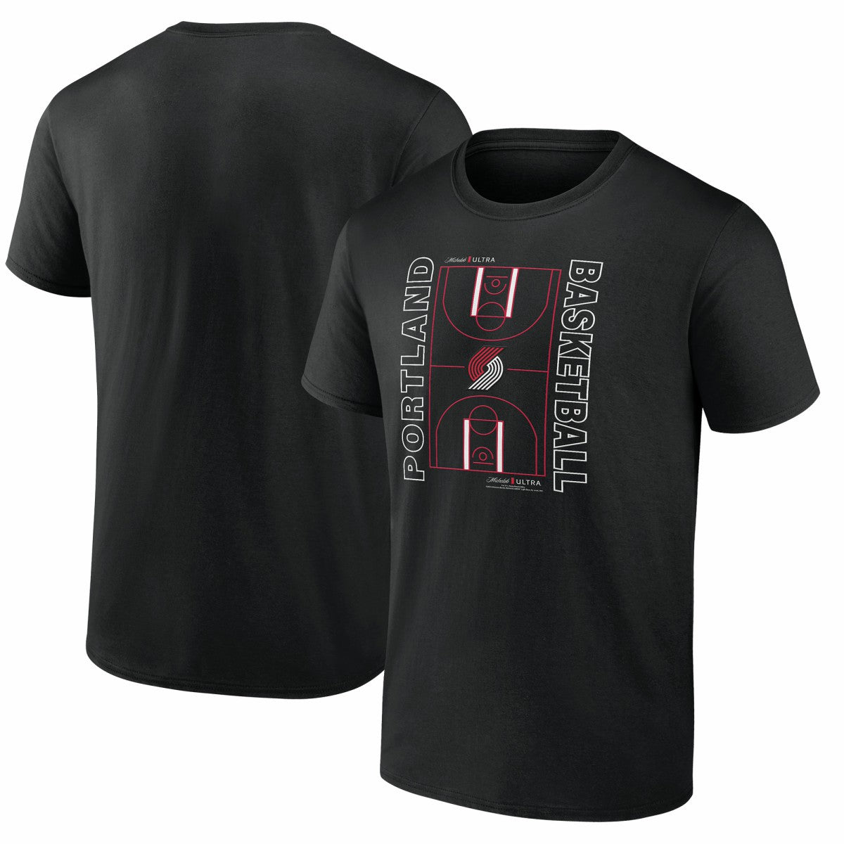 Portland Trail Blazers Michelob Ultra Full Court T-Shirt - Black