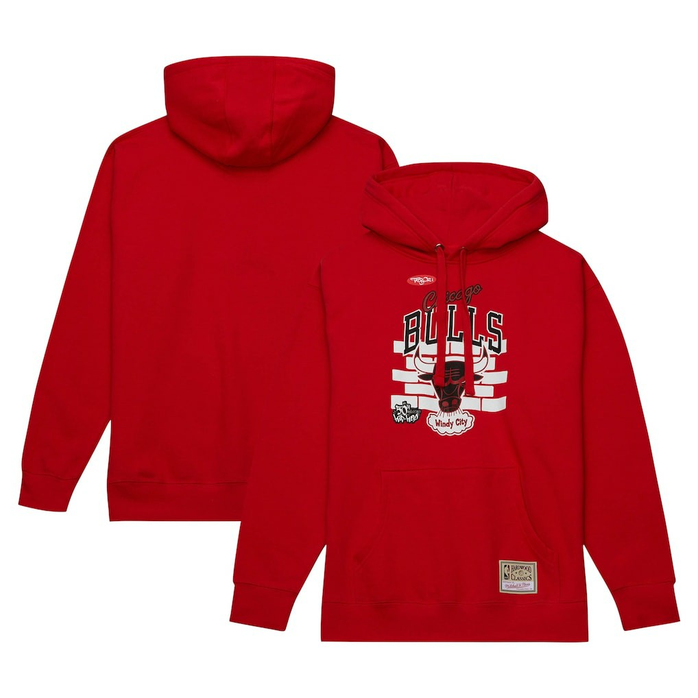 Chicago Bulls x Tats Cru Hardwood Classics Brick Pullover Hoodie Red