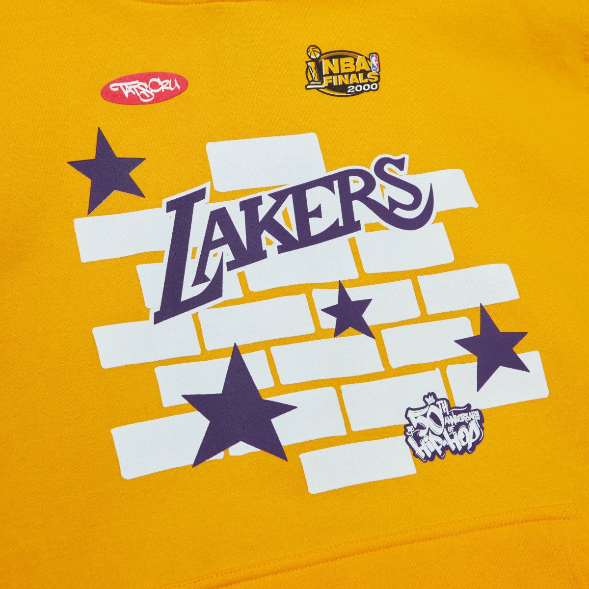 Los Angeles Lakers x Tats Cru Hardwood Classics Brick Pullover Hoodie Gold