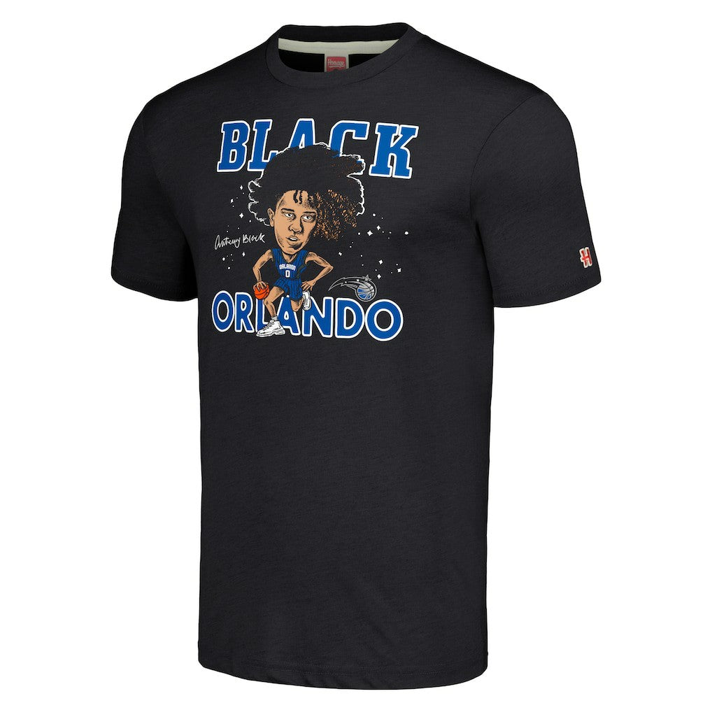 Anthony Black Orlando Magic Homage Caricature Tri-Blend T-Shirt Charcoal