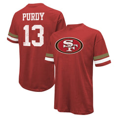 Brock Purdy San Francisco 49ers Majestic Threads Name & Number Oversize Fit T-Shirt Scarlet