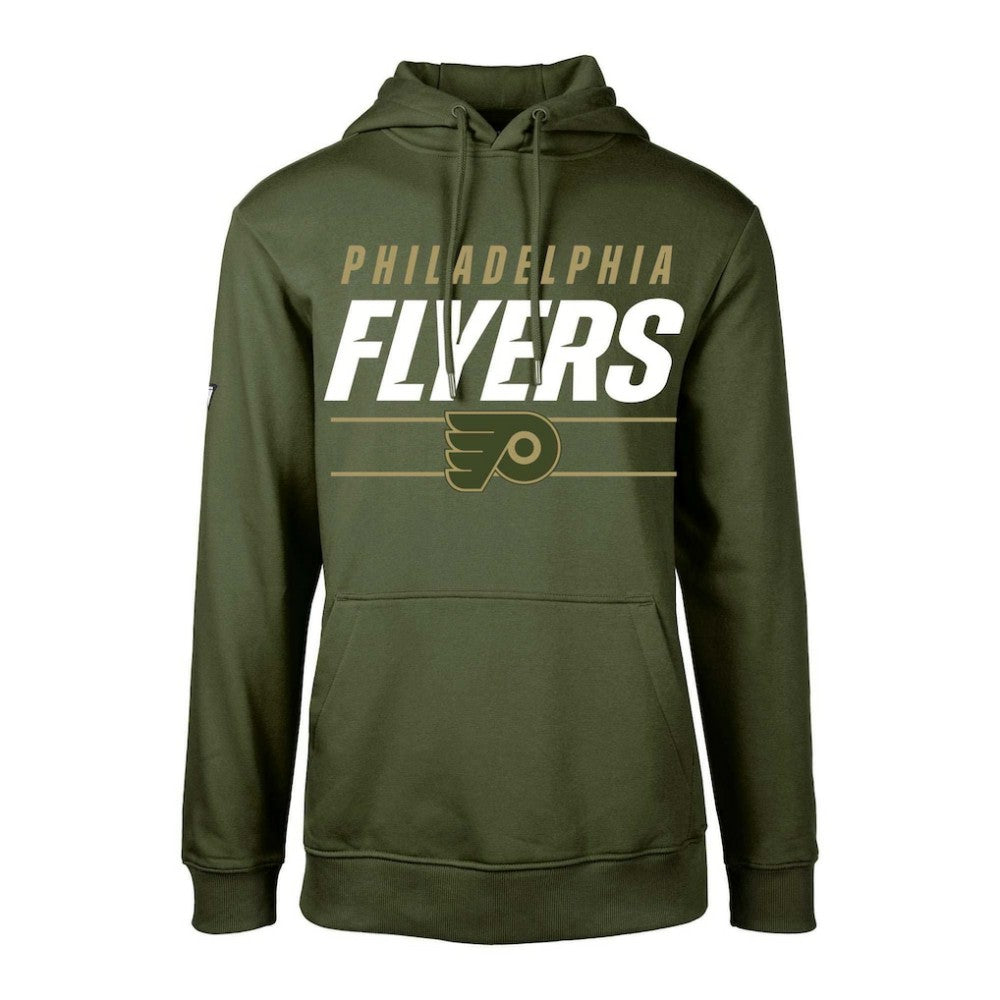 NHL Philadelphia Flyers Levelwear Youth Podium Fleece Pullover Hoodie - Olive