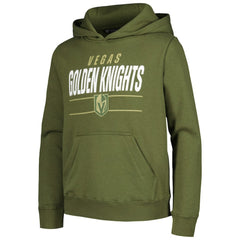 NHL Vegas Golden Knights Levelwear Youth Podium Fleece Pullover Hoodie - Olive