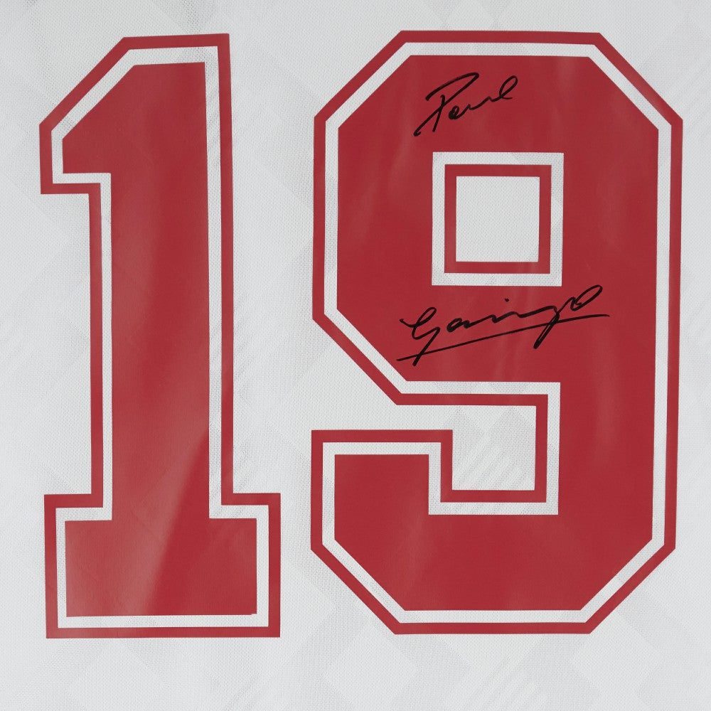 Paul Gascoigne England National Team Autographed 1990 Home Jersey