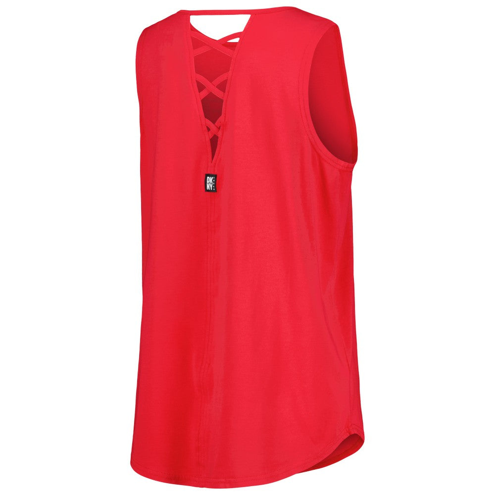 Los Angeles Angels DKNY Sport Women's Claire Fashion Tri-Blend Tank Top - Red Tanks