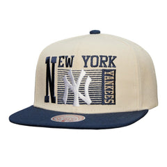 New York Yankees Mitchell & Ness Cooperstown Collection Speed Zone Snapback Hat - Cream Hats