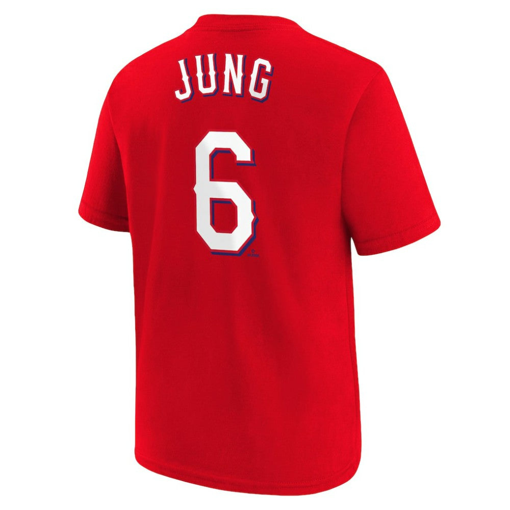 Josh Jung Texas Rangers Nike Youth Name & Number T-Shirt - Red T-shirts