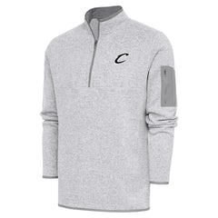 Cleveland Cavaliers Antigua Metallic Logo Fortune Quarter-Zip Jacket Heather Gray