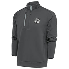 Dallas Mavericks Antigua Metallic Logo Generation Quarter-Zip Top Pewter