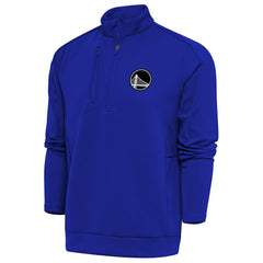 Golden State Warriors Antigua Metallic Logo Generation Quarter-Zip Top Royal