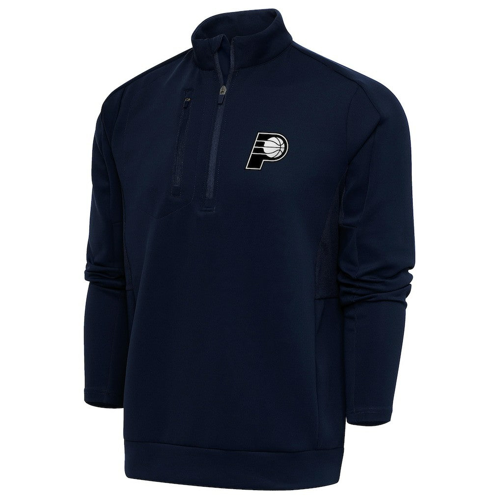 Indiana Pacers Antigua Metallic Logo Generation Quarter-Zip Top Navy