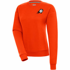 Phoenix Suns Antigua Women's Brushed Metallic Victory Pullover Sweatshirt - Orange