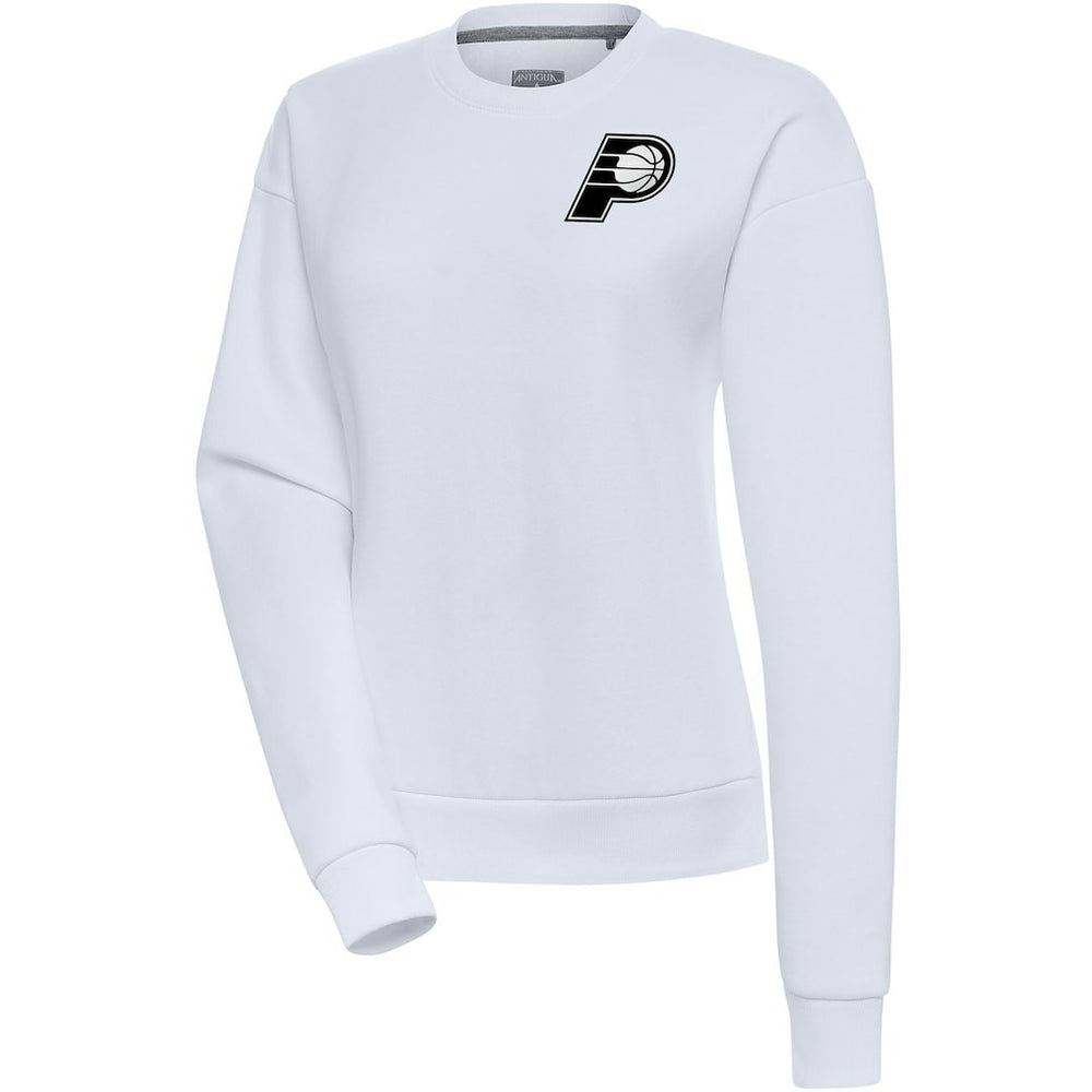 Indiana Pacers Antigua Women's Brushed Metallic Victory Pullover Sweatshirt - White