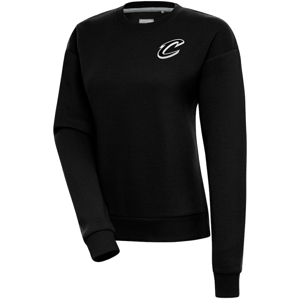 Cleveland Cavaliers Antigua Women's Brushed Metallic Victory Pullover Sweatshirt - Black