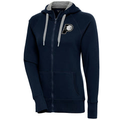 Indiana Pacers Antigua Women's Brushed Metallic Victory Full-Zip Hoodie - Navy