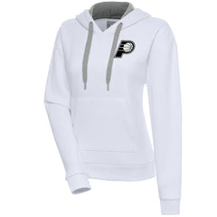 Indiana Pacers Antigua Women's Brushed Metallic Victory Pullover Hoodie - White