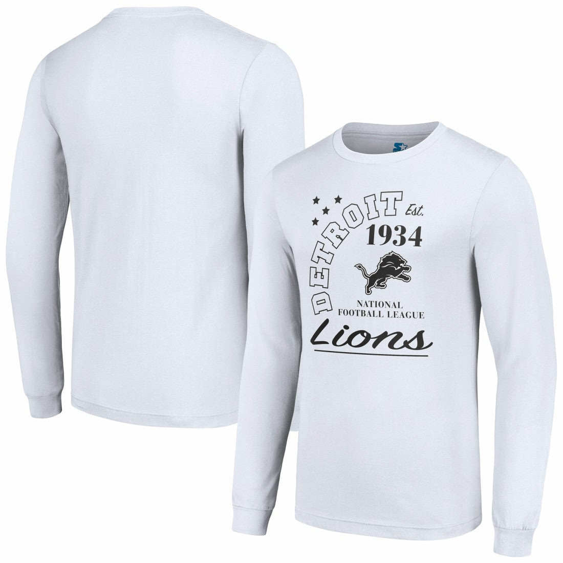 Detroit Lions Starter Arch City Long Sleeve T-Shirt White