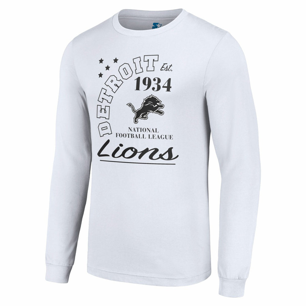 Detroit Lions Starter Arch City Long Sleeve T-Shirt White