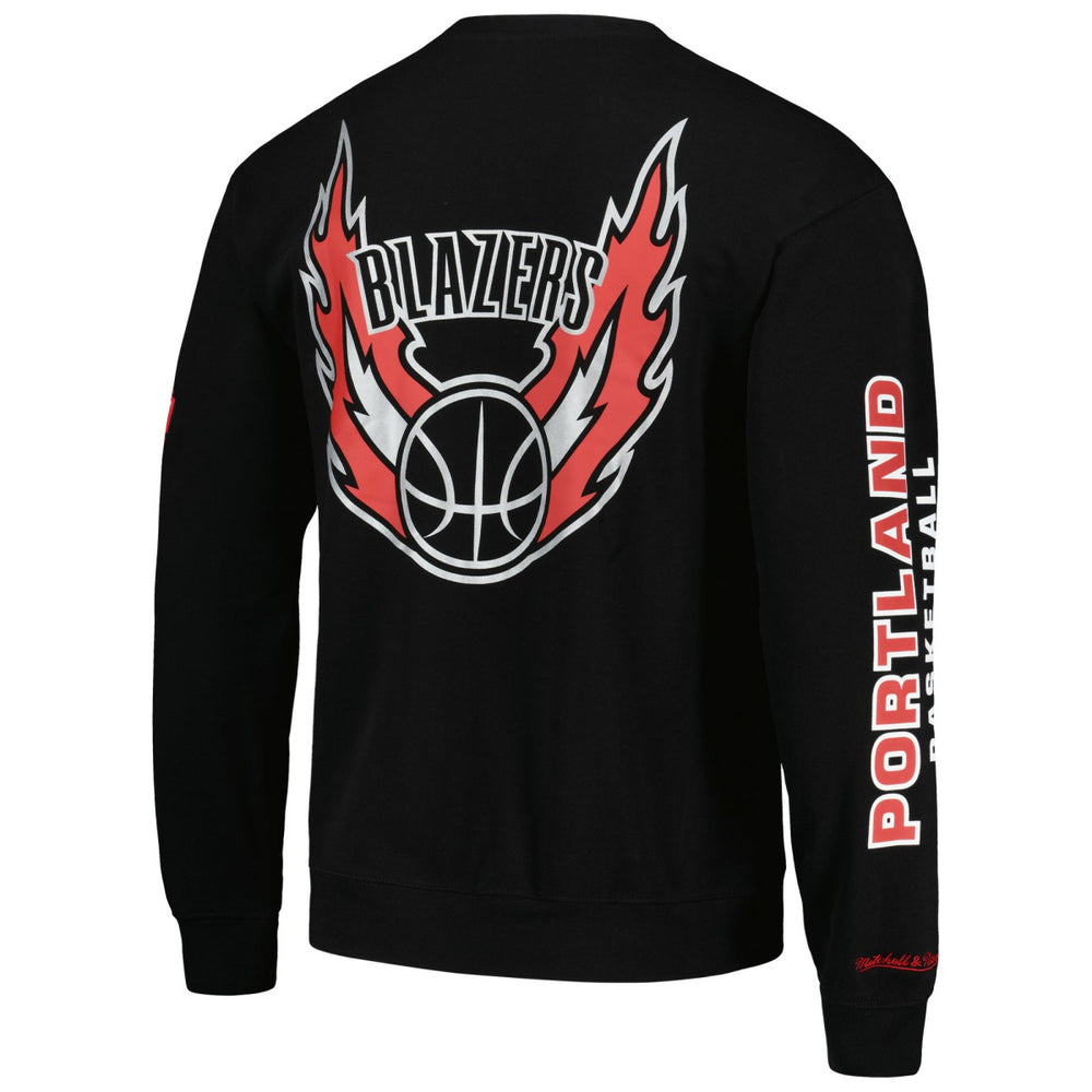 Portland Trail Blazers Hardwood Classics There and Back Pullover Sweatshirt Black