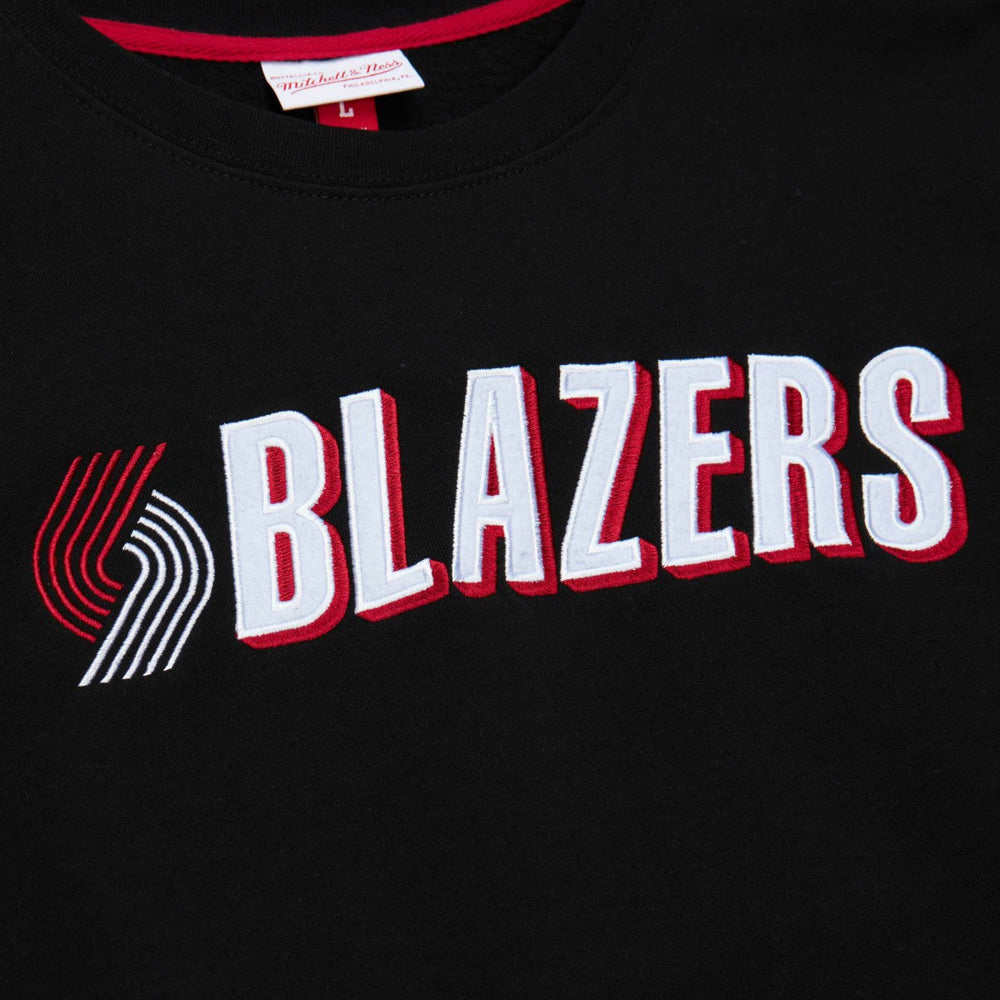 Portland Trail Blazers Hardwood Classics There and Back Pullover Sweatshirt Black