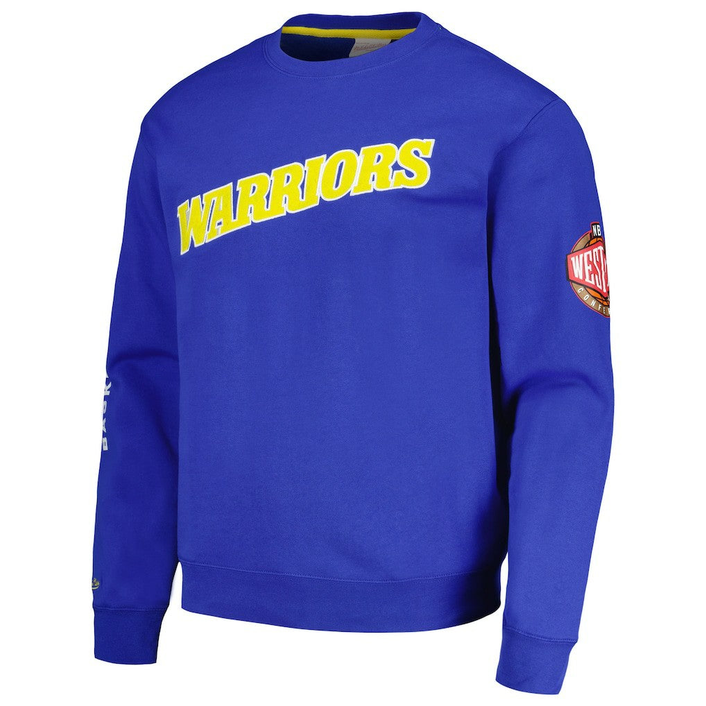 Golden State Warriors Hardwood Classics There and Back Pullover Sweatshirt Royal