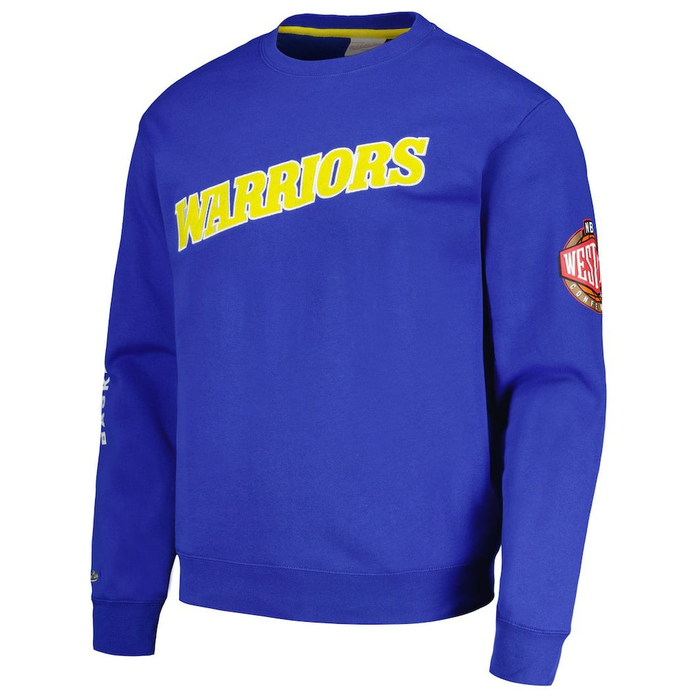 Golden State Warriors Hardwood Classics There and Back Pullover Sweatshirt Royal