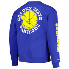 Golden State Warriors Hardwood Classics There and Back Pullover Sweatshirt Royal