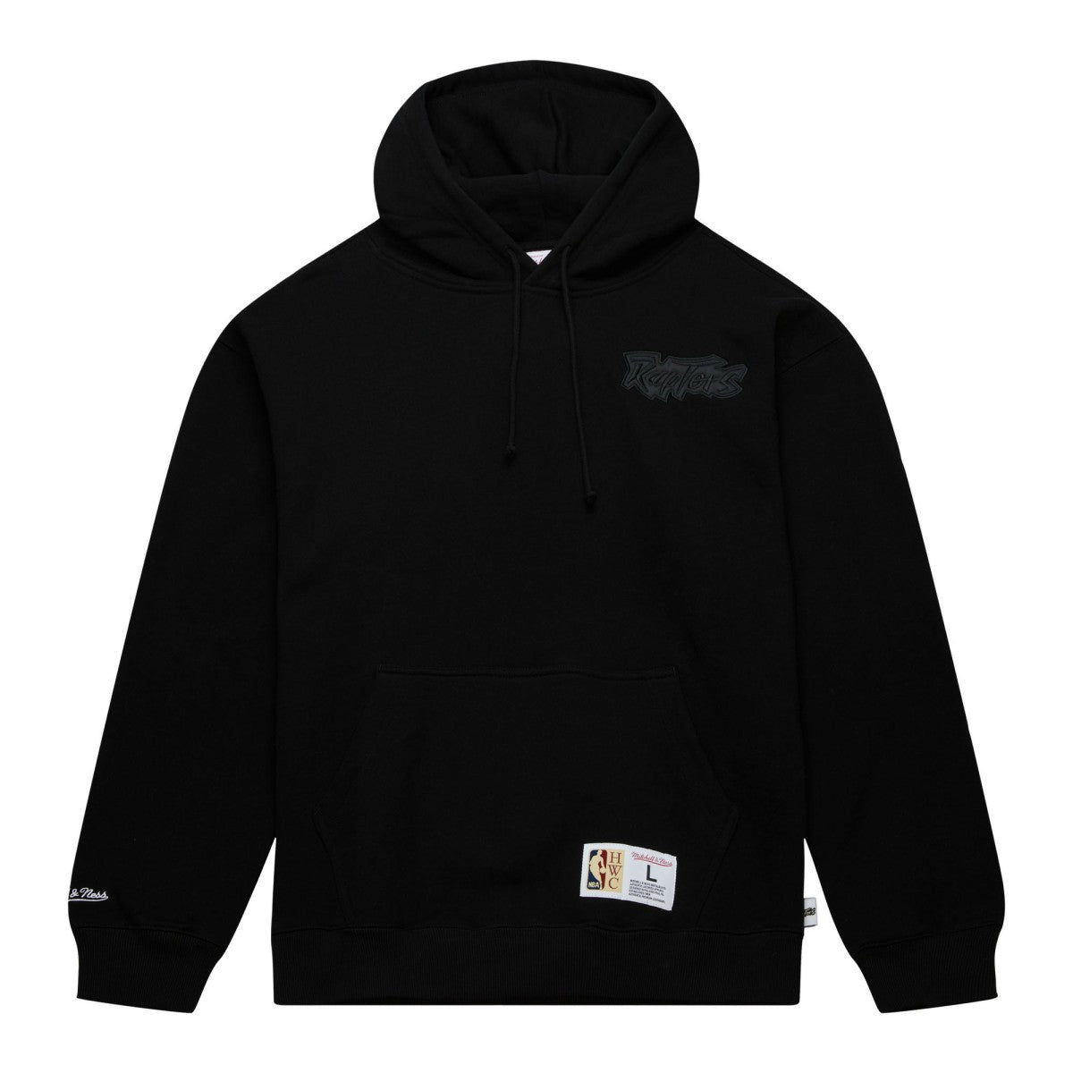 Toronto Raptors Hardwood Classics Tonal Pullover Hoodie Black