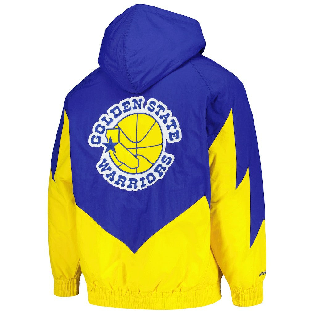 Golden State Warriors Hardwood Classics Retro Quilted Raglan Full-Zip Hoodie Royal
