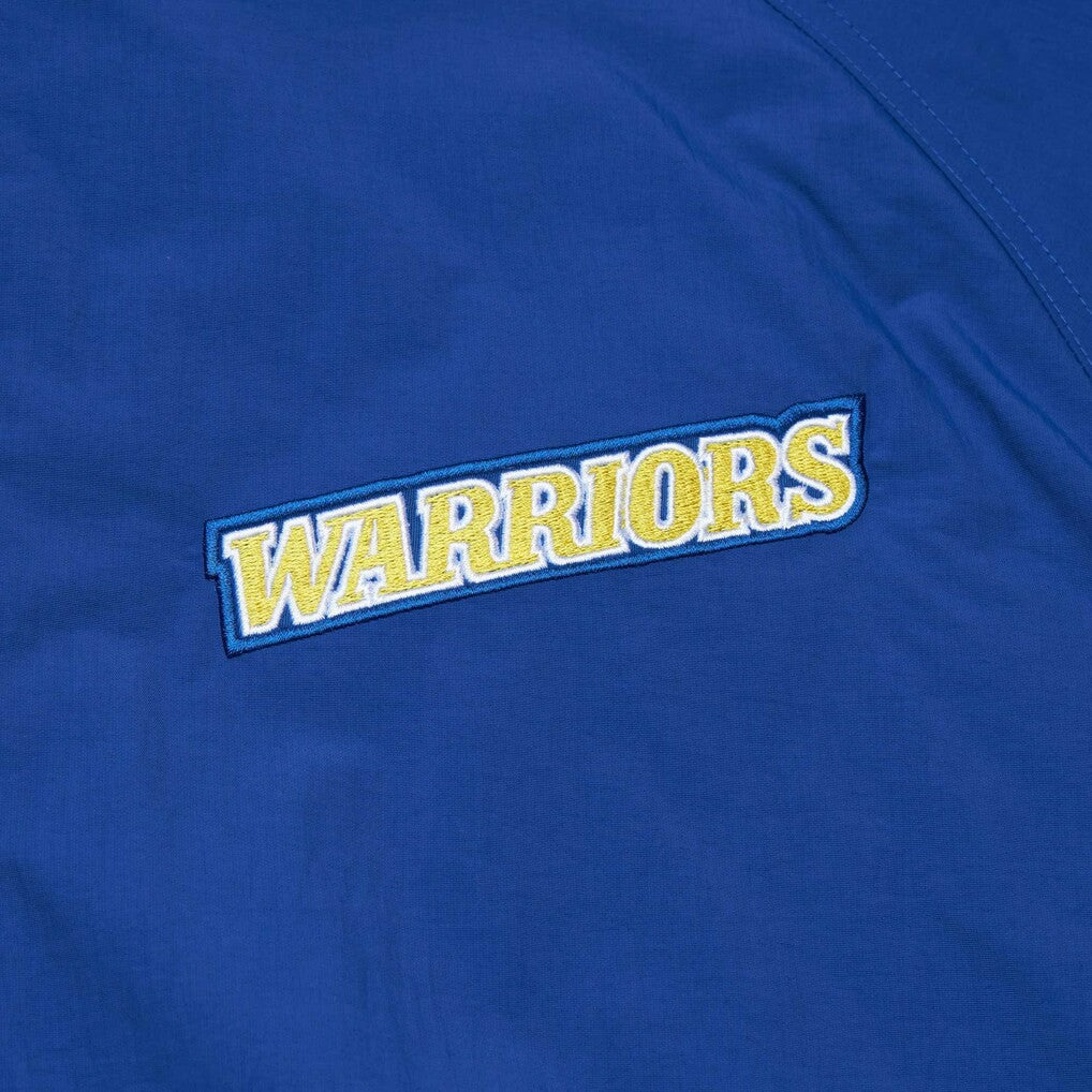 Golden State Warriors Hardwood Classics Retro Quilted Raglan Full-Zip Hoodie Royal