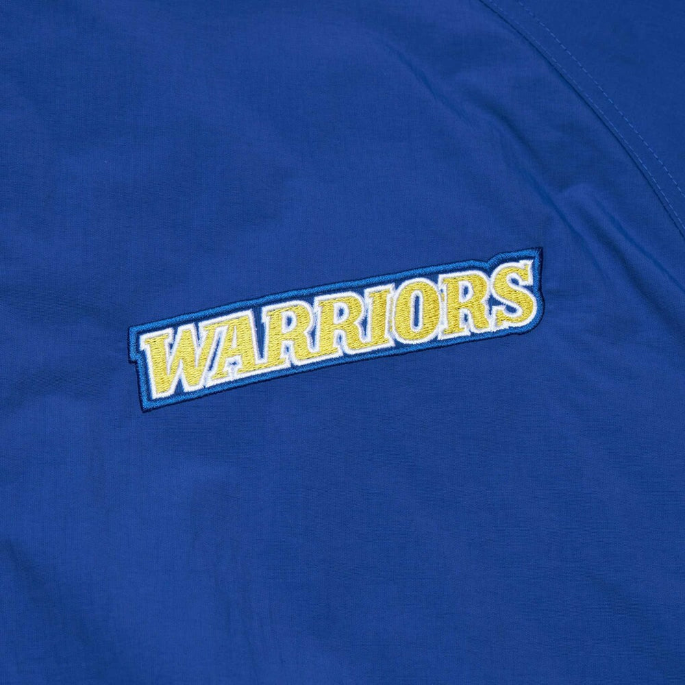 Golden State Warriors Hardwood Classics Retro Quilted Raglan Full-Zip Hoodie Royal
