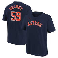 Framber Valdez Houston Astros Nike Youth Name & Number T-Shirt - Navy T-shirts
