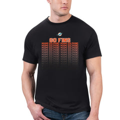 Miami Dolphins Starter Slogan T-Shirt Black