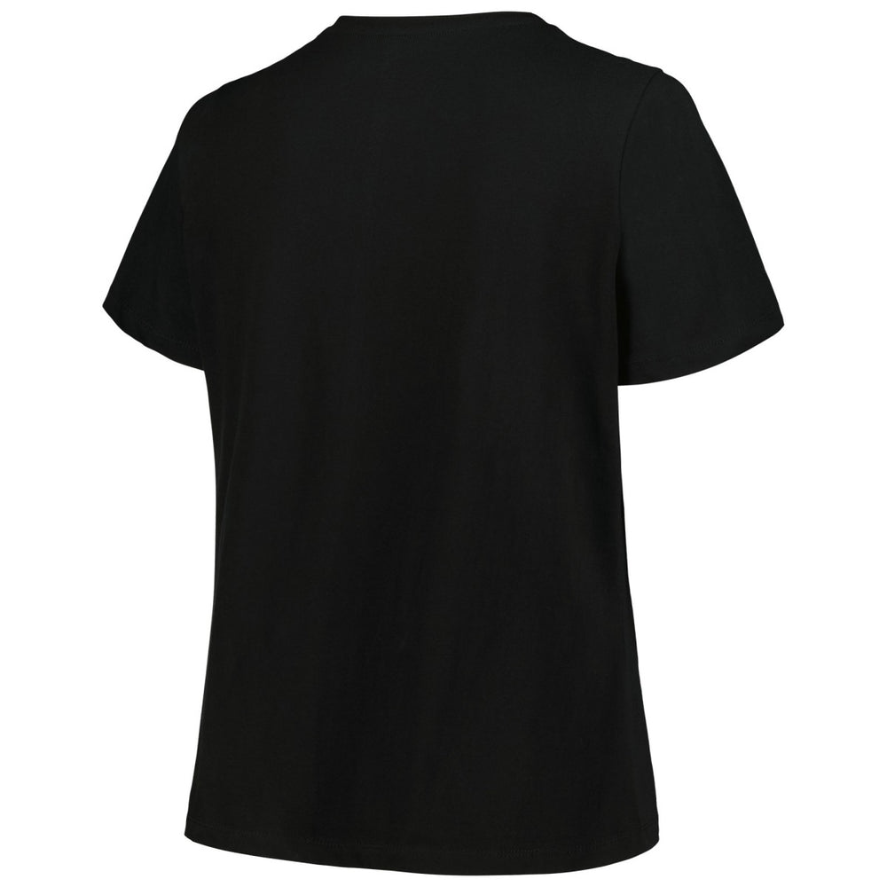 Washington Wizards Profile Women's Plus Size Arch Over Logo V-Neck T-Shirt Black