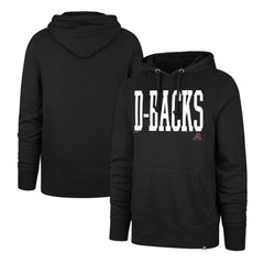 Arizona Diamondbacks '47 Dime Headline Pullover Hoodie - Black Hoodies